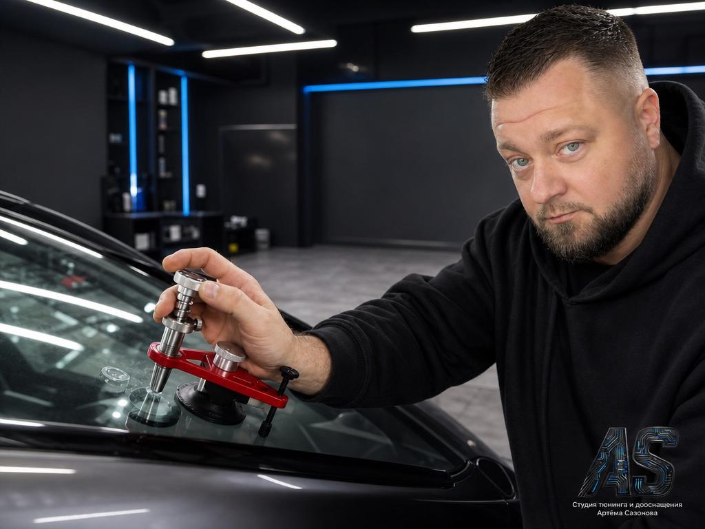 Ремонт сколов и трещин лобового стекла Chery Aura